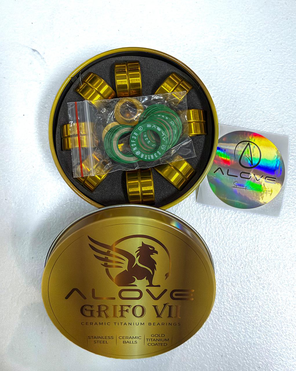 Rodamientos Cerámicos Alove Grifo Gold Titanium – 6 y 7 Balines (Copia)